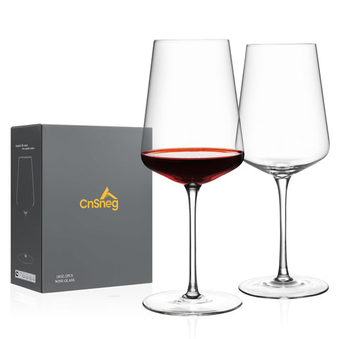 CnSneg crystal wine glasses set 2 showcase elegant clarity for stylish entertaining