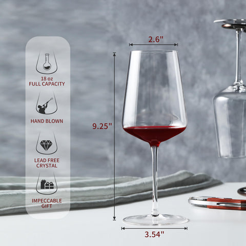 CnSneg hand-blown crystal glasses highlight craftsmanship enhancing wine tasting at home