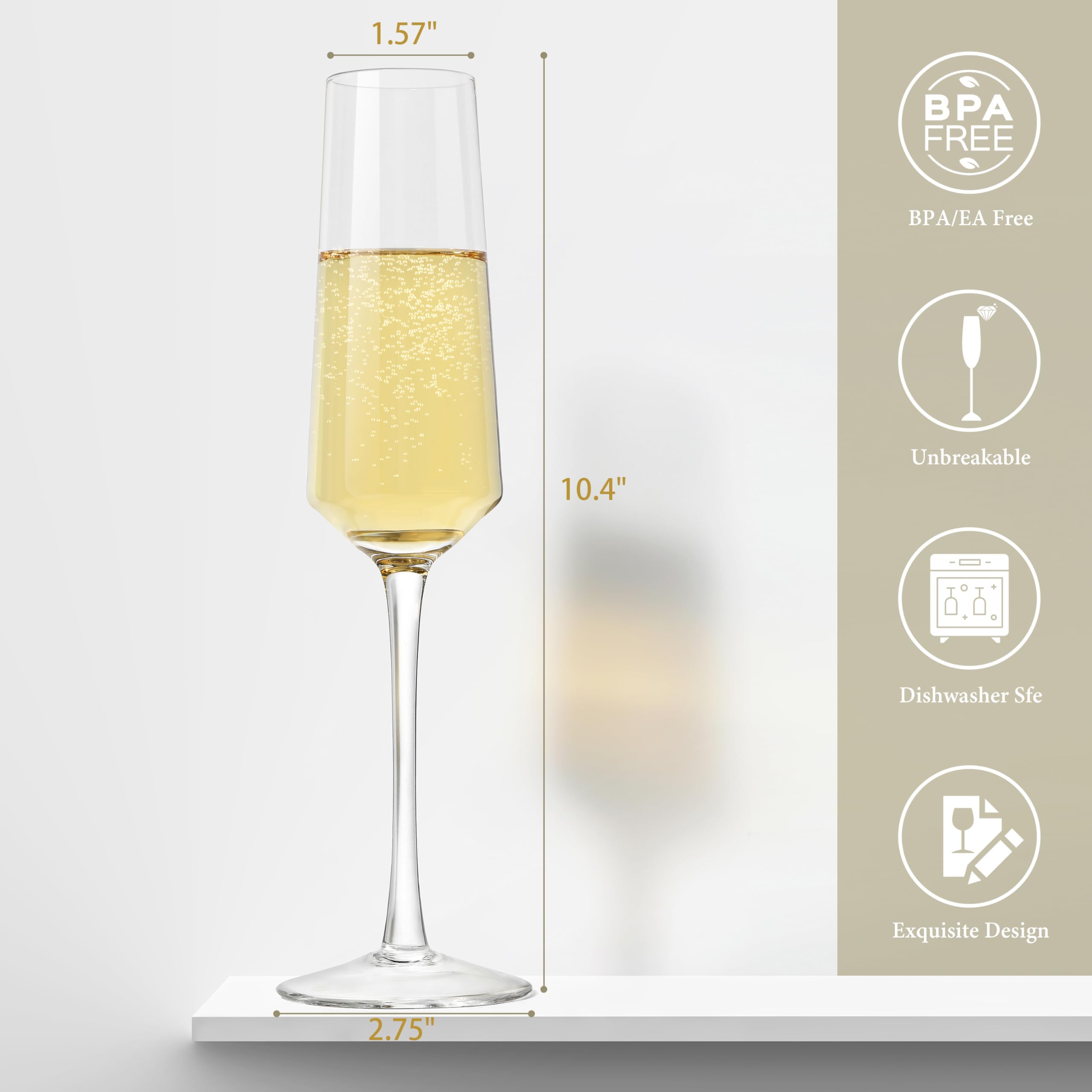 CnSneg long-stem flute elevates table elegance for celebrations.