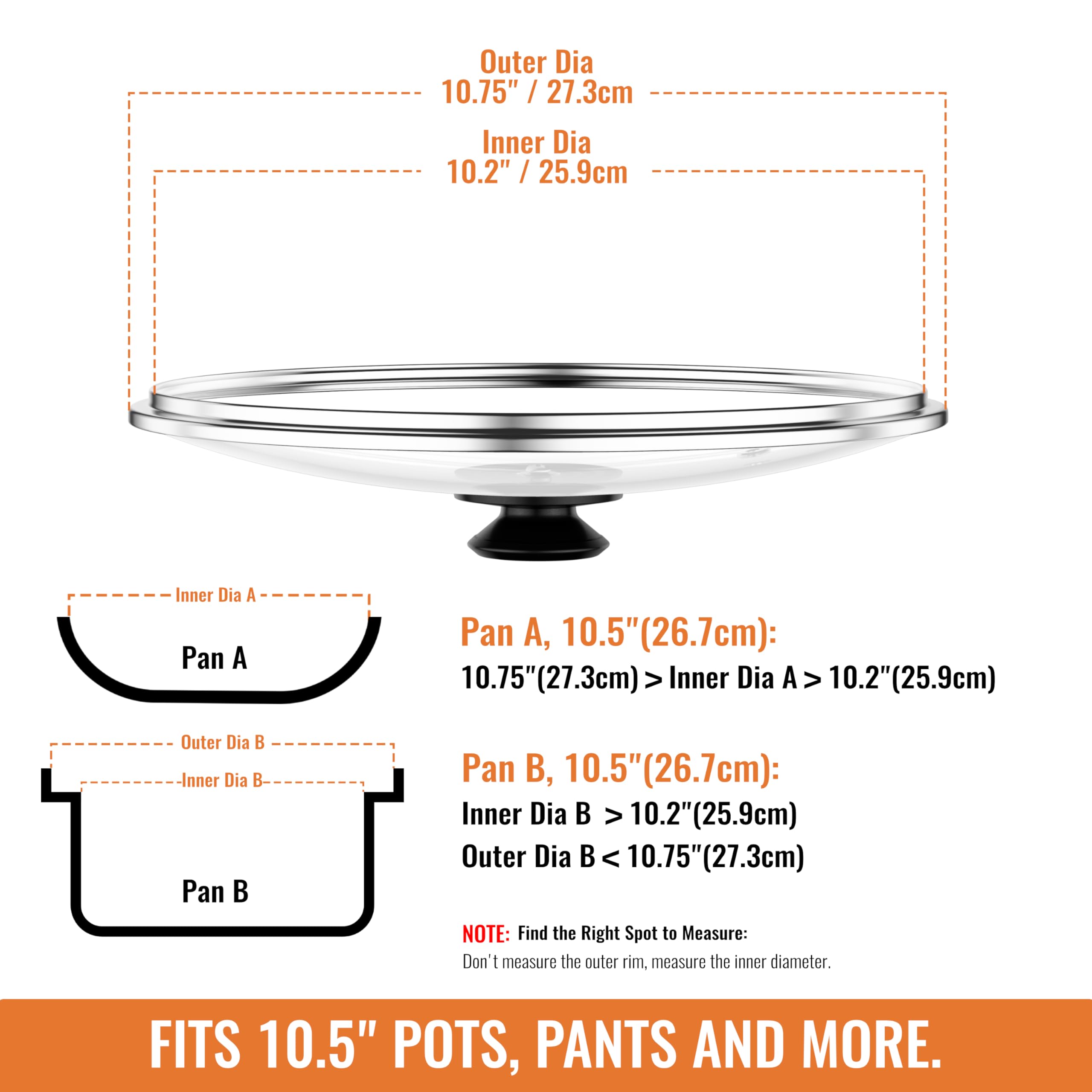 CnSneg stainless steel rim edge on lid highlights durability