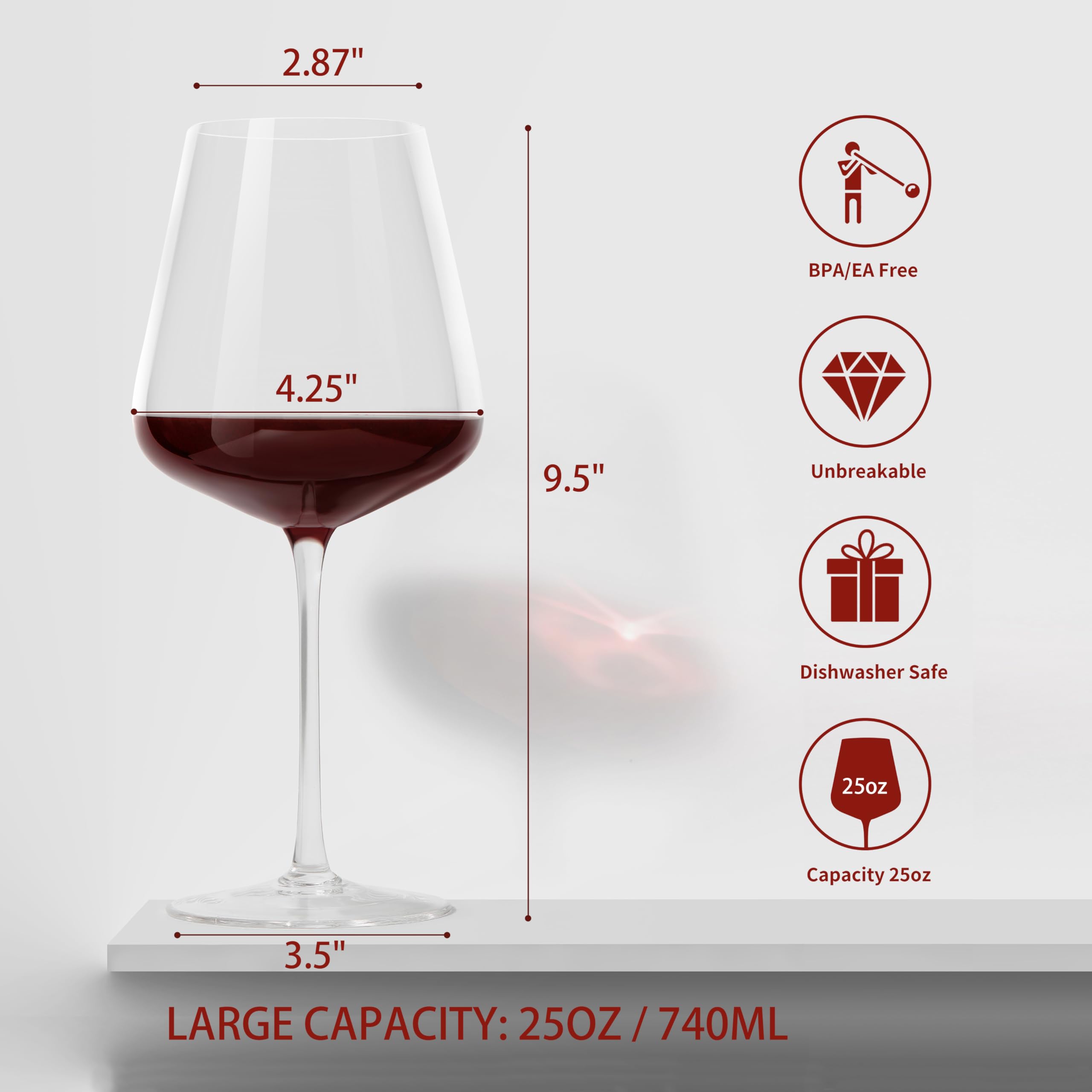 CnSneg ultra-thin wall wine glass highlights aroma and color