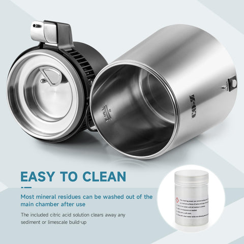 CO-Z 4L Distiller condenser tubes maximize heat dissipation.