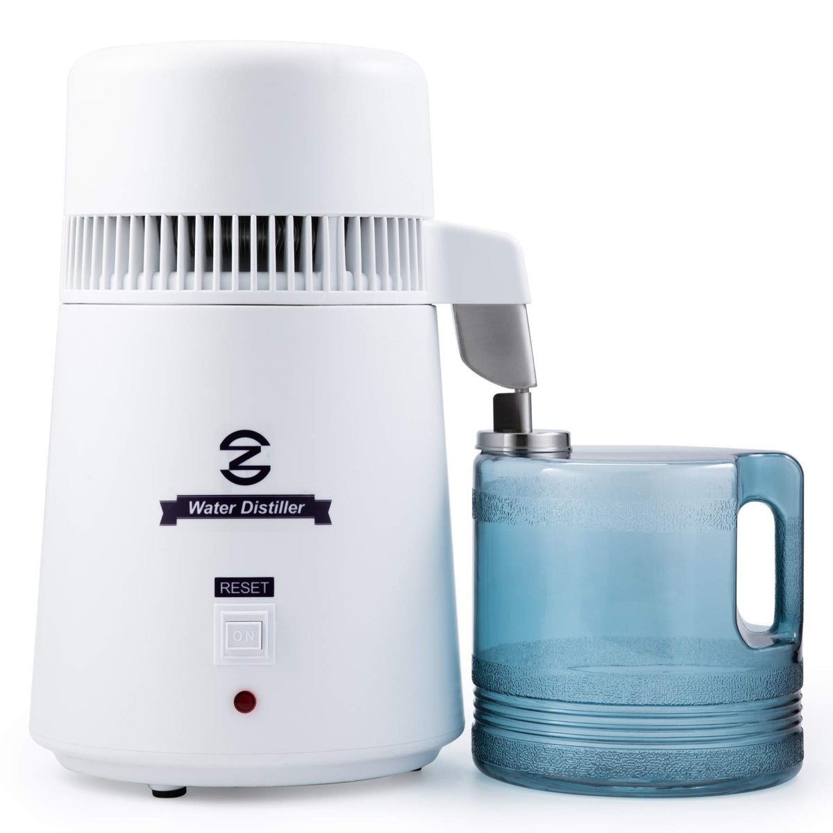 CO-Z distiller front view shows compact countertop design for easy home use.