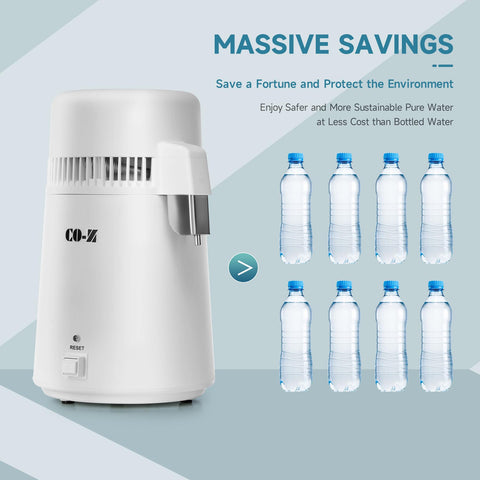 CO-Z distiller white exterior suits modern kitchens and labs.