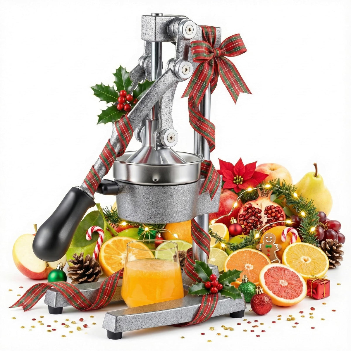 CO-Z manual citrus juicer gray base supports stable, mess-free extraction