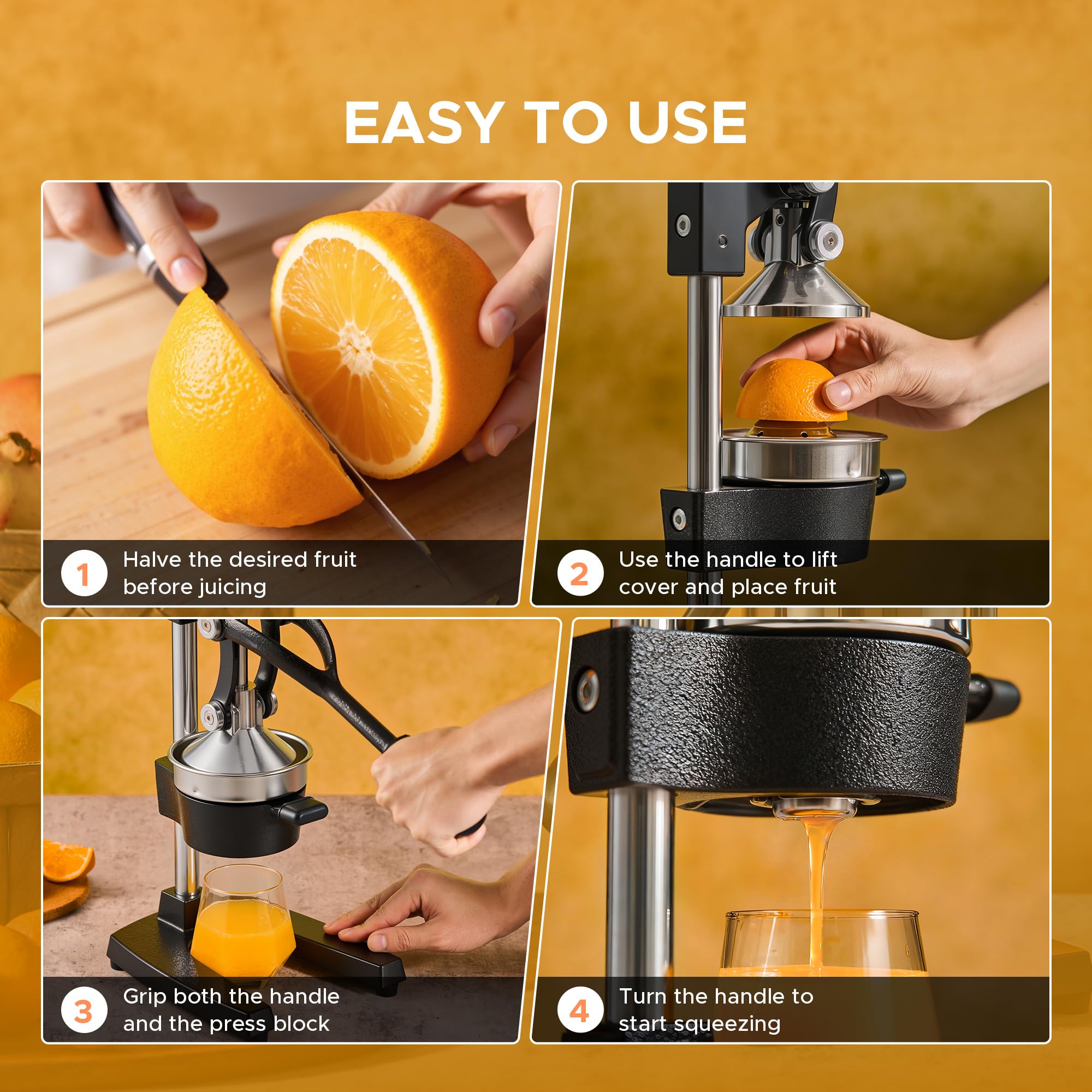 CO-Z nonslip suction base keeps the press steady during operation.