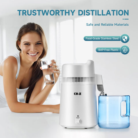 CO-Z distiller with 900W heating unit for quick home distillation