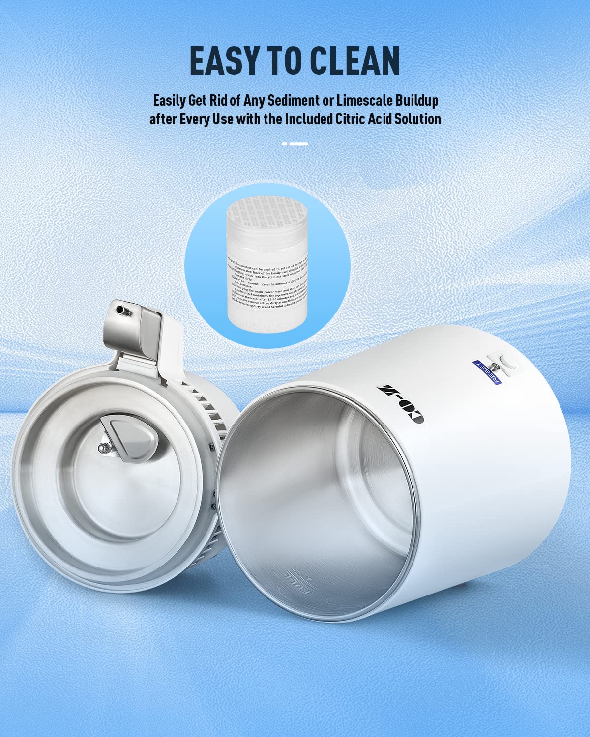 CO-Z BPA-free pitcher illustrating safe water storage after distillation.