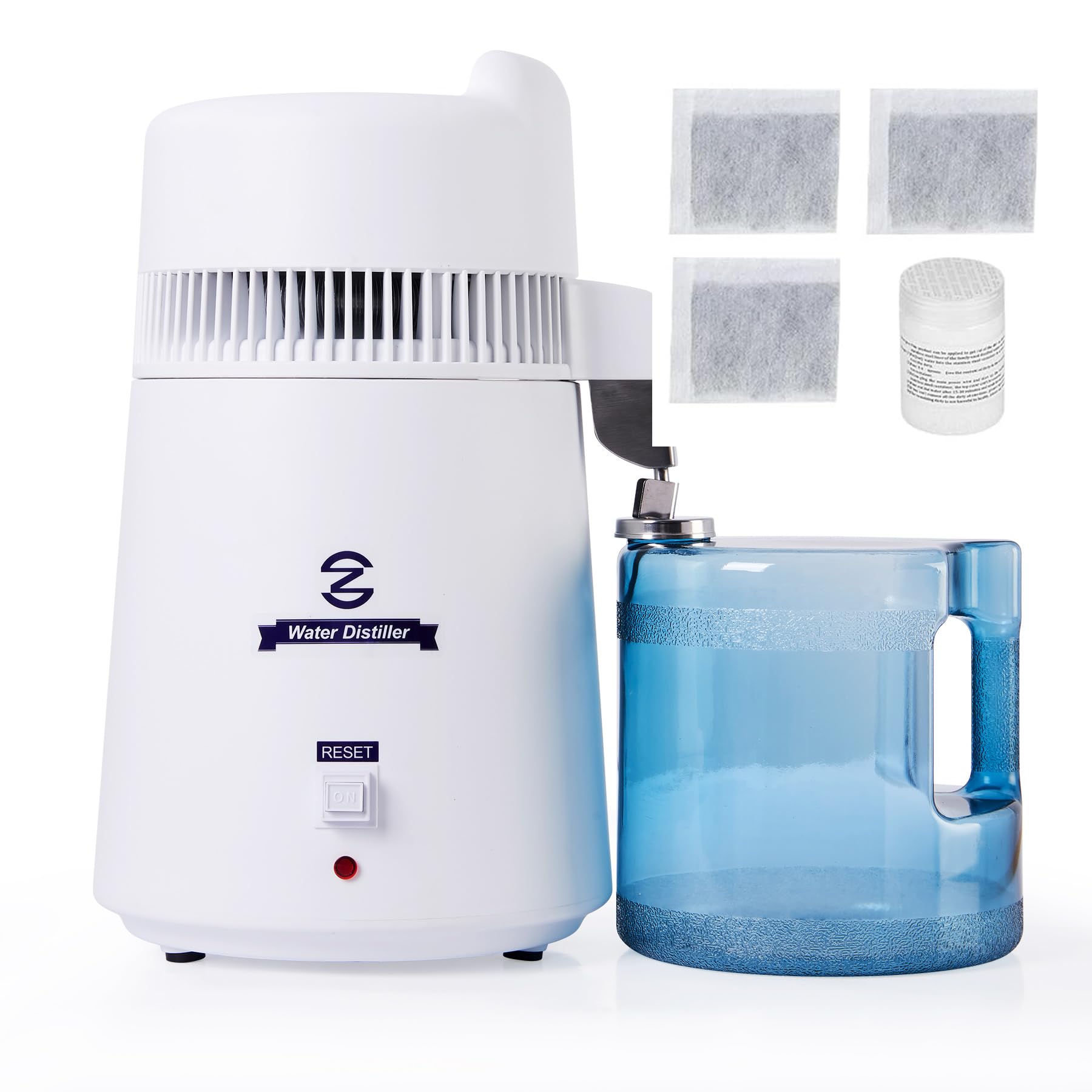 CO-Z water distiller front view showing 1.6 gal capacity for home use