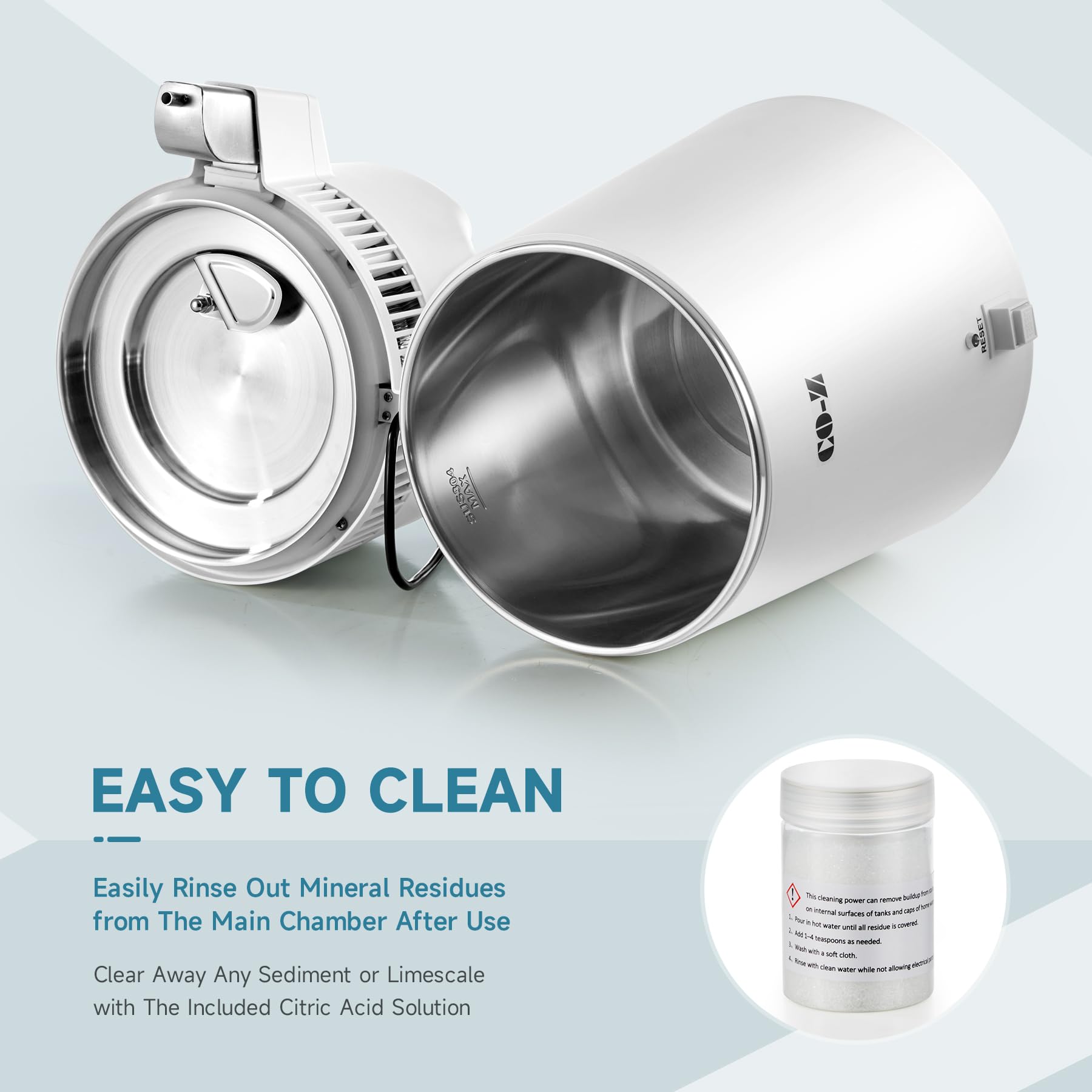 CO-Z distiller single-button operation for effortless use
