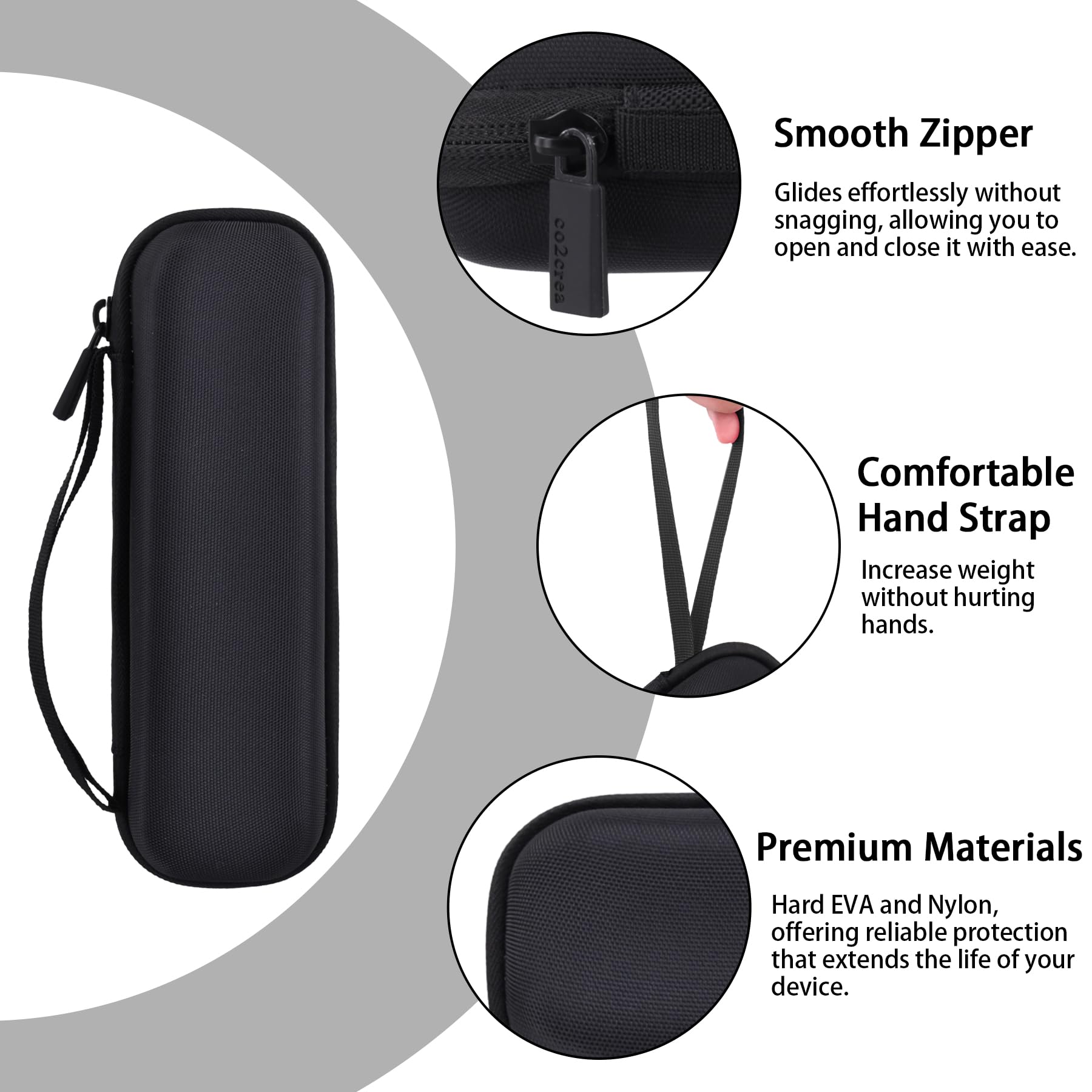 co2crea hard travel case compact portable design easy to carry in a backpack