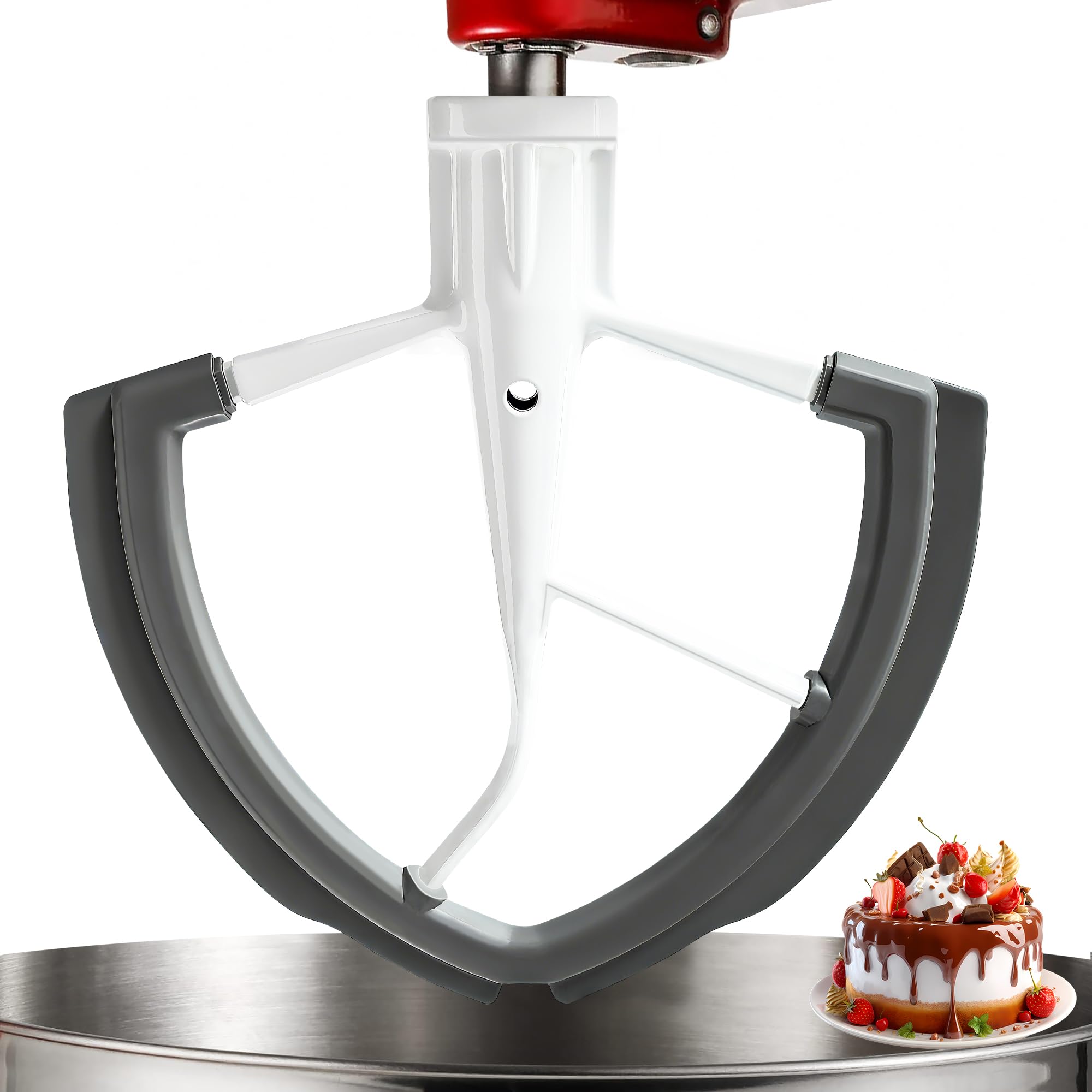 COADOW flex edge beater silicone edge, built-in scraping for faster, cleaner mixing.