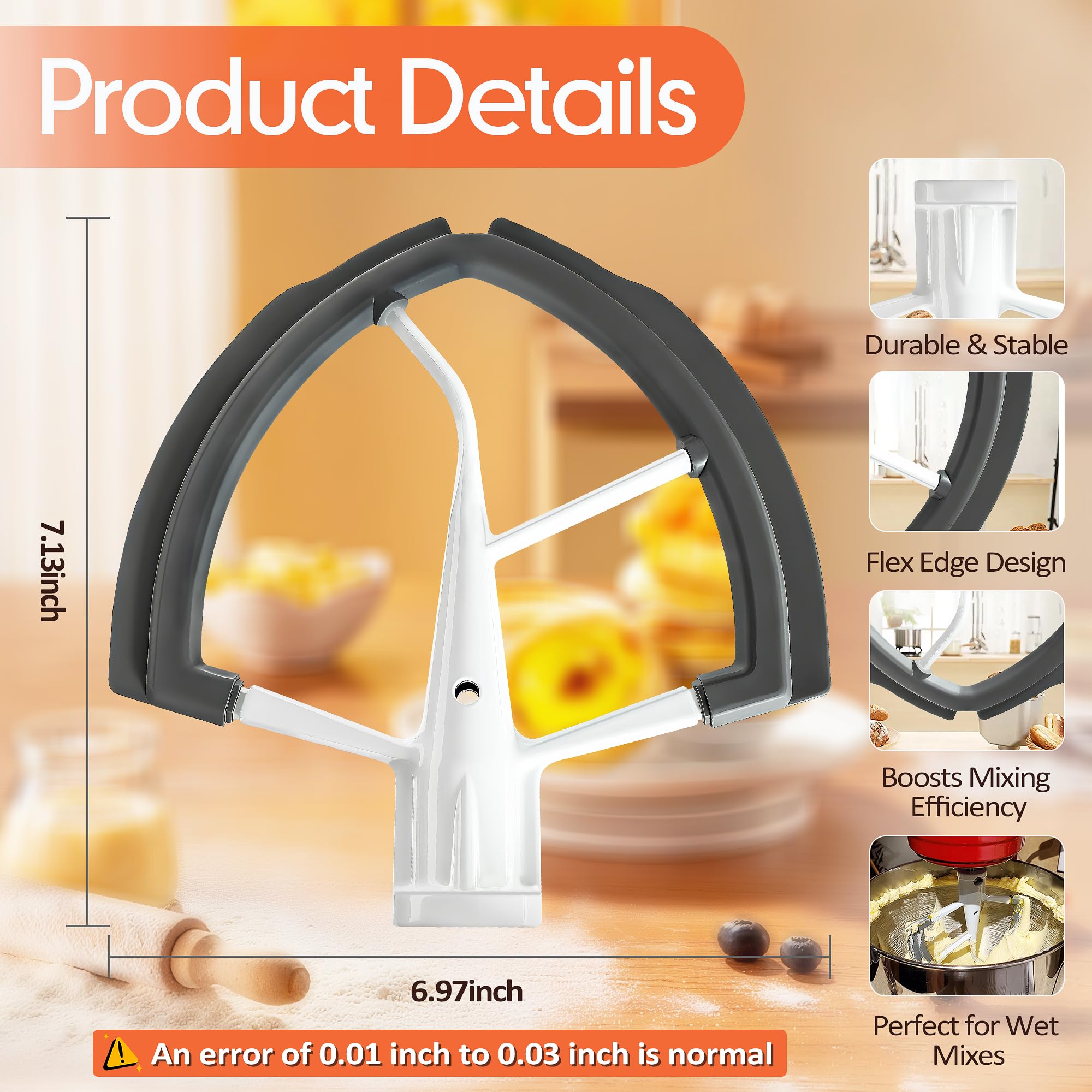 COADOW kitchenaid-5-6qt beater boosts efficiency across cookies, cakes, and frostings.