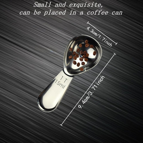 Stainless steel CoaGu scoops with rust-resistant finish for durable kitchen use.