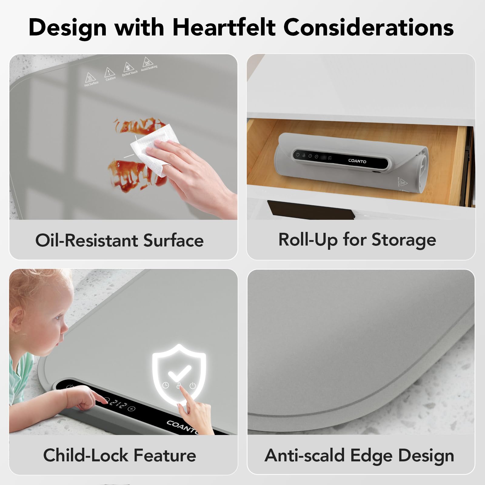 Coanto easy clean wipe surface simplifies after use