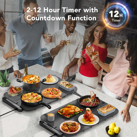 Coanto warming tray doubles as a quick defrosting helper during parties.