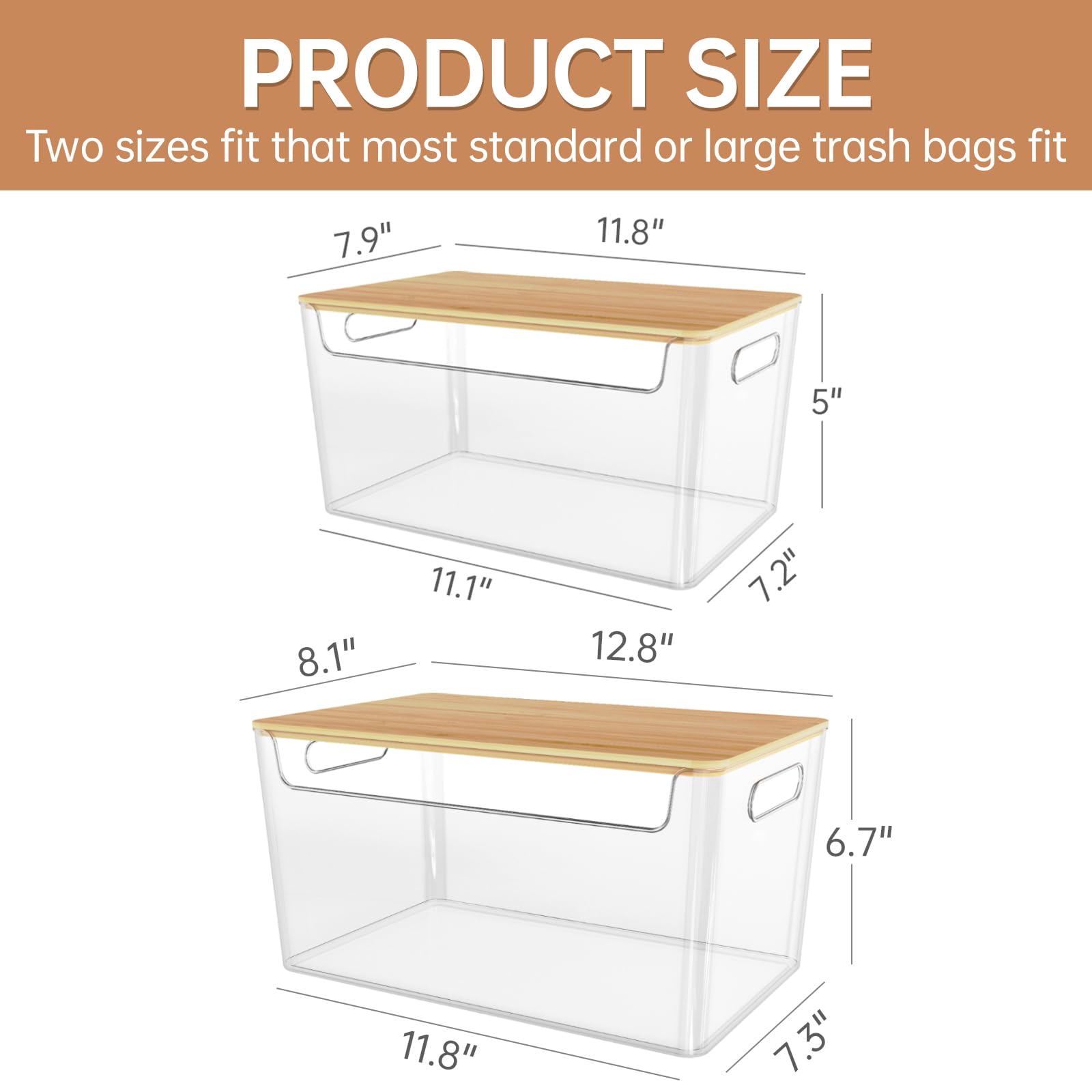 COAZEX under-sink small trash bag holder saving space under the sink.