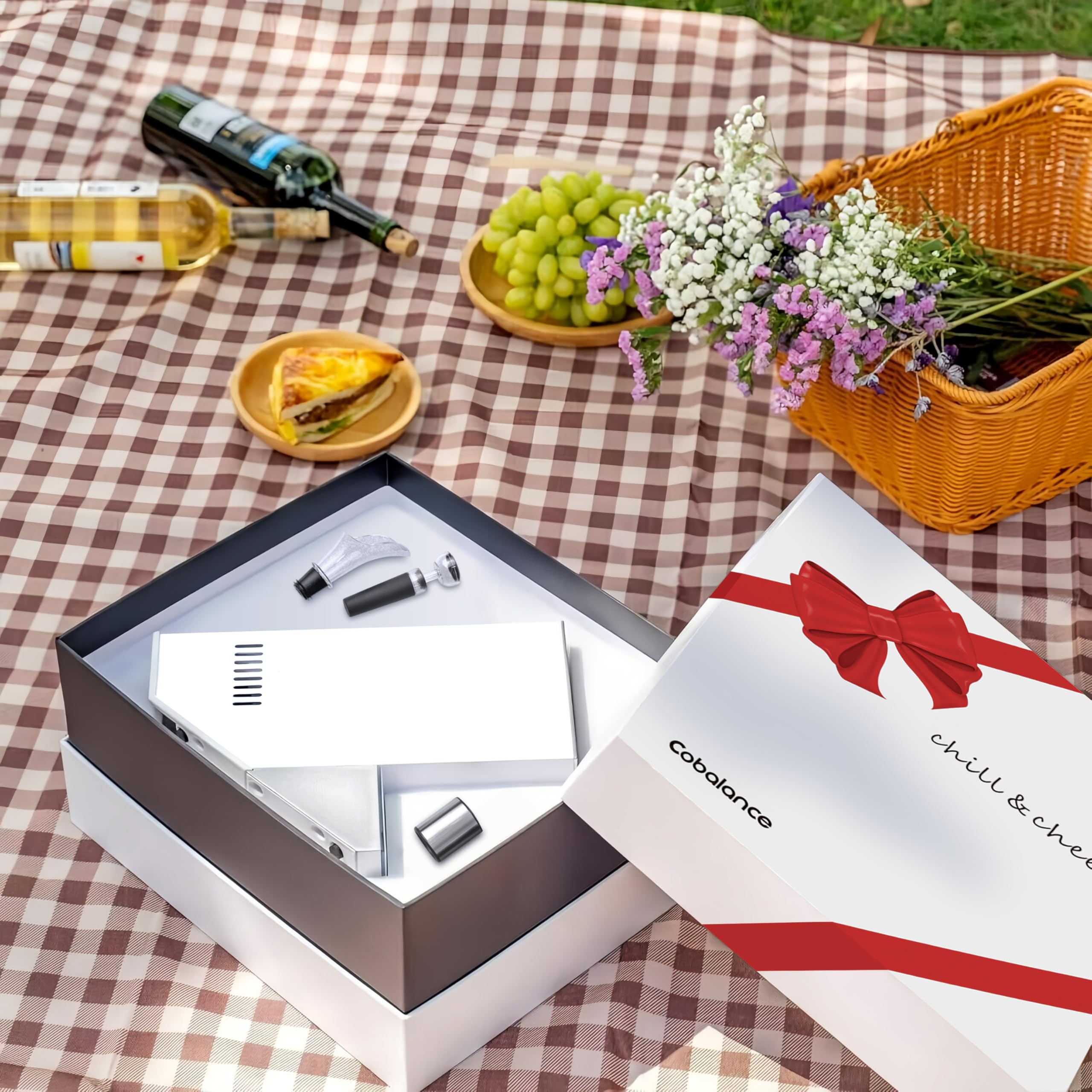 Cobalance chiller at kitchen table for portable indoor and outdoor use.