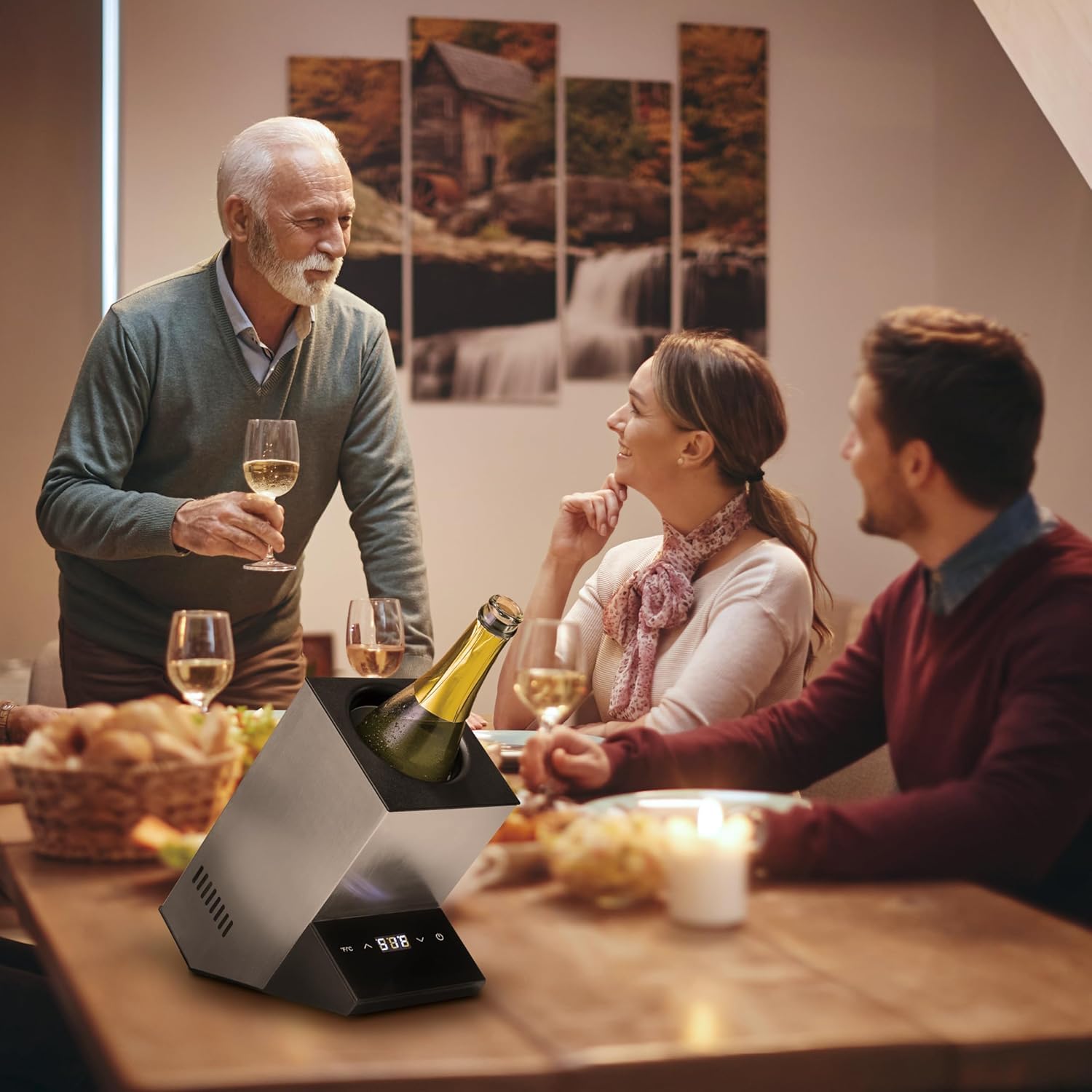 Cobalance 24-hour cooling keeps bottles cold for long gatherings
