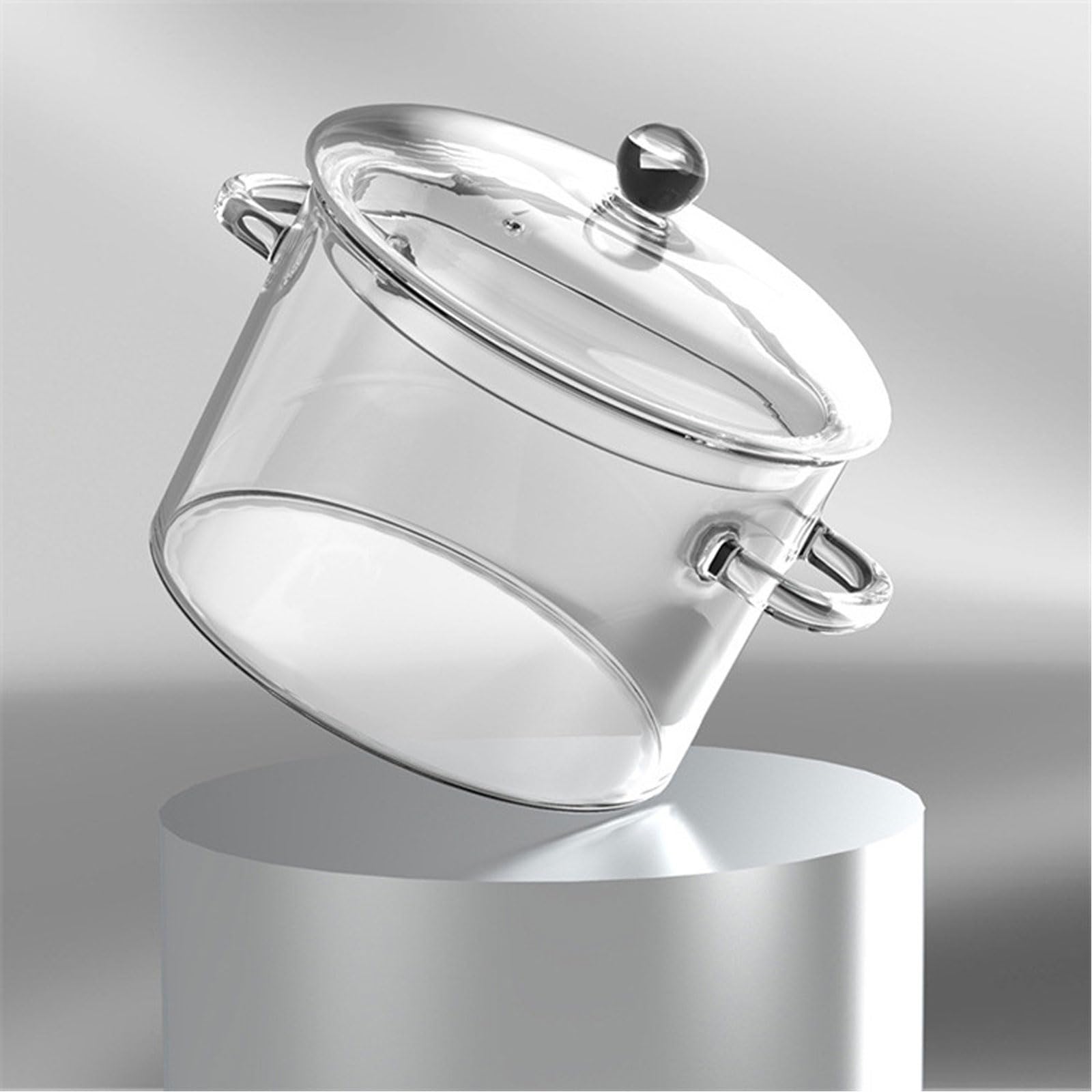 COBKSXUEP borosilicate glass pot withstands heat for versatile meal prep.