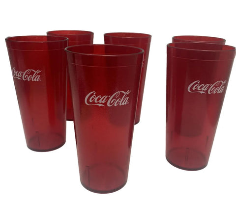 Coca-Cola 24oz red tumbler close-up showing color and sealing quality