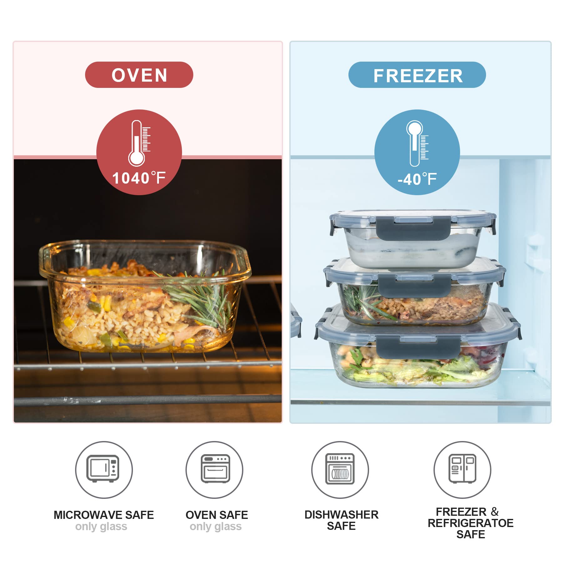 Coccot freezer-safe and dishwasher-safe containers for versatile storage and cleanup.