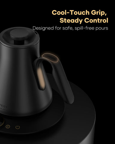 Cocinare FLOW B9 built-in brew timer supports consistent pour timing.