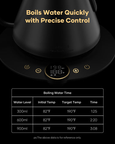 Cocinare FLOW B9 gooseneck spout delivers a smooth, controlled pour for pour-overs.