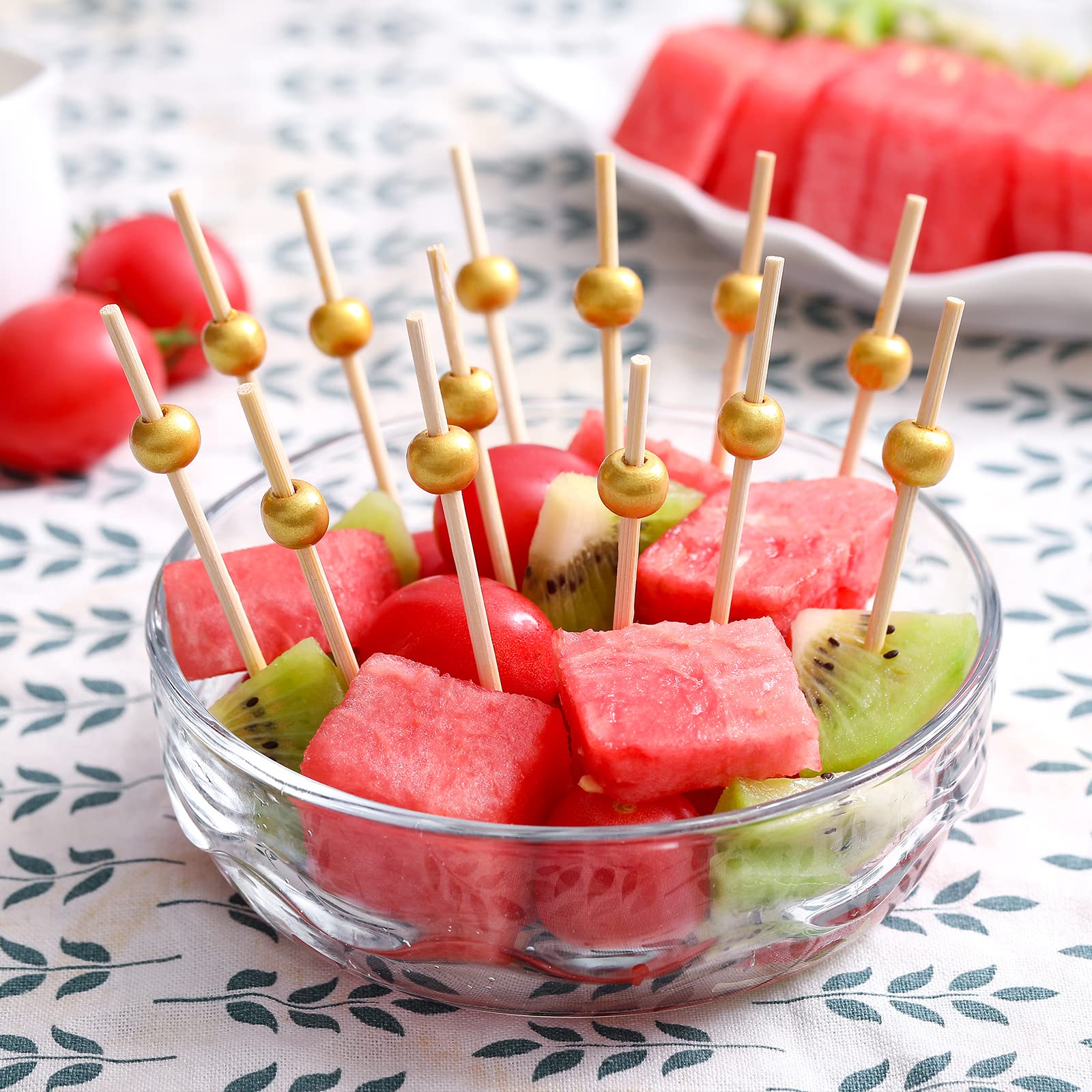 CockStixs dessert skewers with ball decor enhance presentation and portion control.