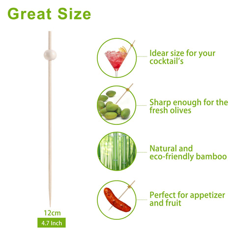 CockStixs picks used at a wedding for stylish, easy-to-hold food skewers.