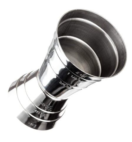 Cocktail Farmer US Standard Jigger close-up of stainless steel construction