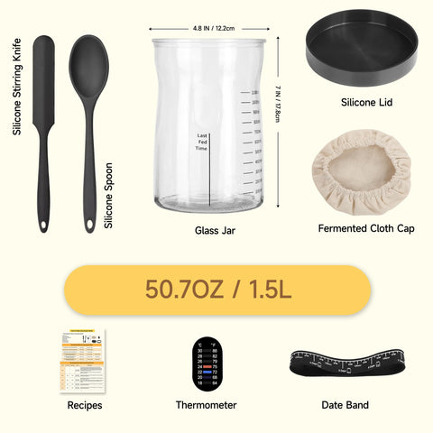 Coco Bird Pro Sourdough Jar wide mouth eases feeding and cleaning.