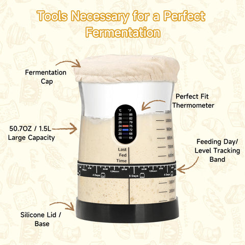 Coco Bird Pro Sourdough Silicone Lid Base doubles as non-slip fermentation base.