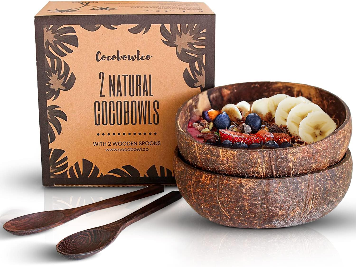COCOBOWLCO natural finish coconut bowl for eco-friendly serving