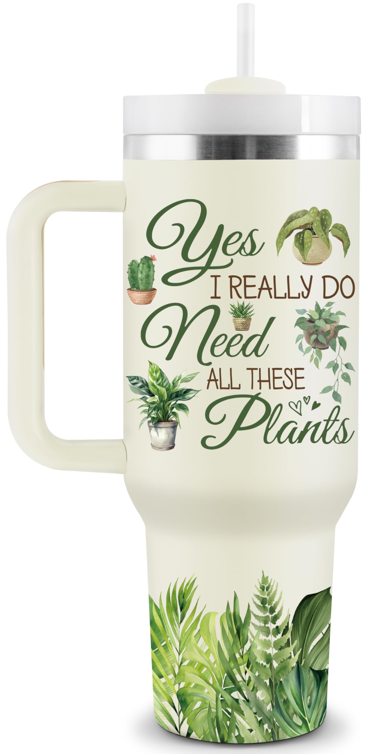 COCOGIFTS garden tumbler with lid for women, ideal for garden breaks and hydration.