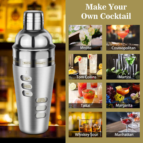 Cocosun built-in jigger and bar spoon enable precise mixing