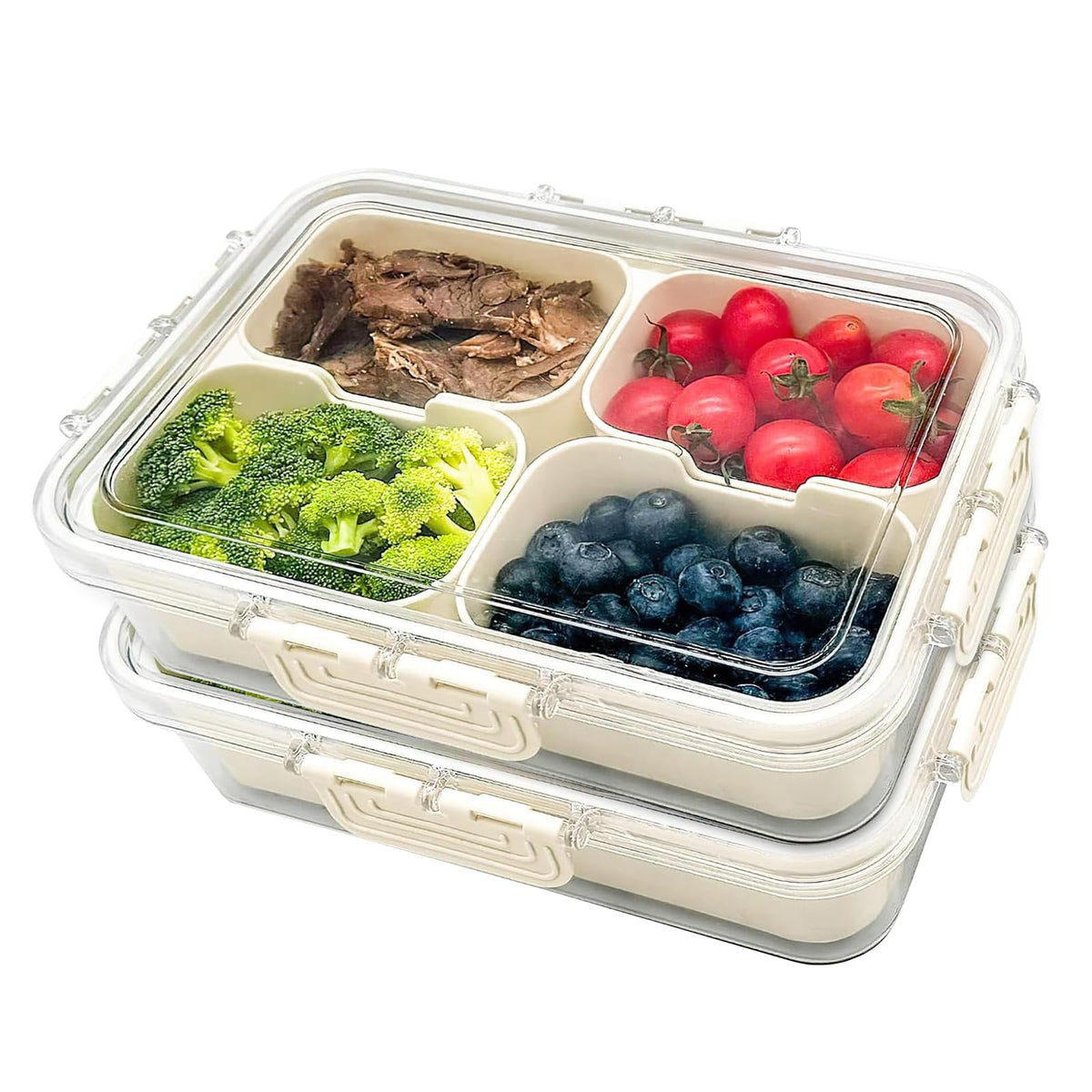 Codiekey Snackle Box Container with lid and handle for easy transport and on-the-go snacks.