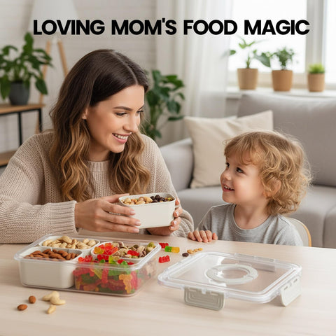 Codiekey Snackle Box dishwasher and fridge safe for easy cleaning and storage.
