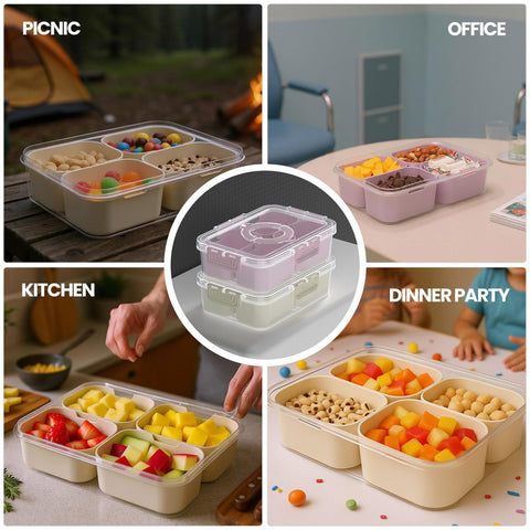 Codiekey Snackle Box ideal for picnics and parties with organized servings.