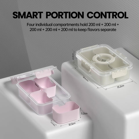 Codiekey Snackle Box removable cups for easy serving and sharing.