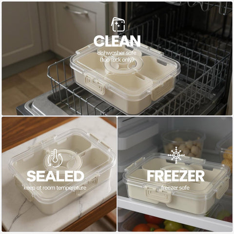Codiekey Snackle Box transparent lid view shows contents at a glance.