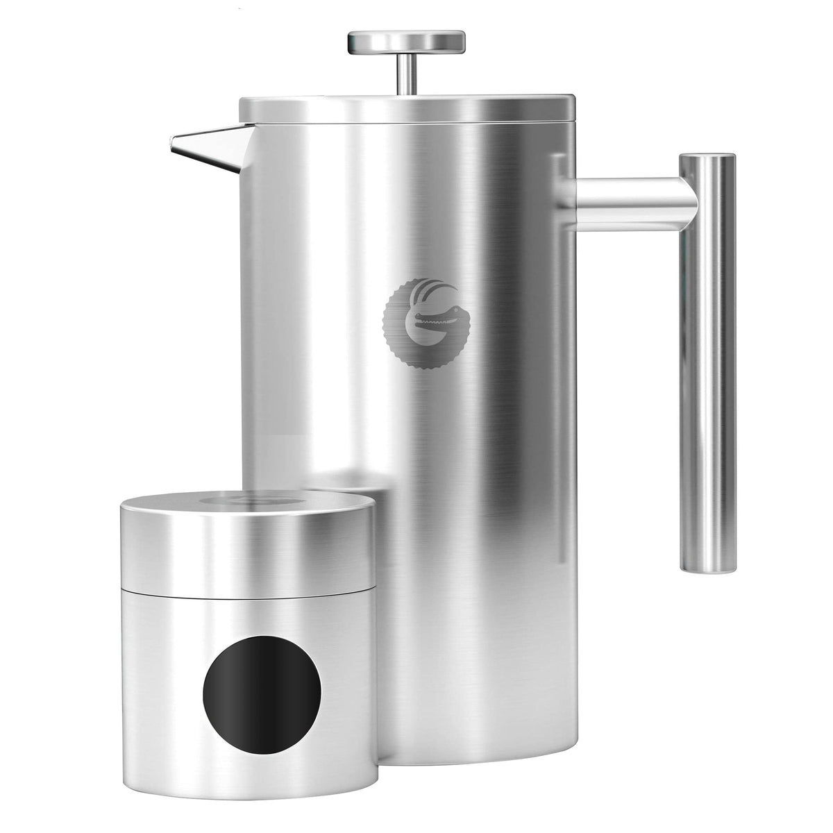 Coffee Gator French Press main body highlighting 34 oz capacity for multiple servings.