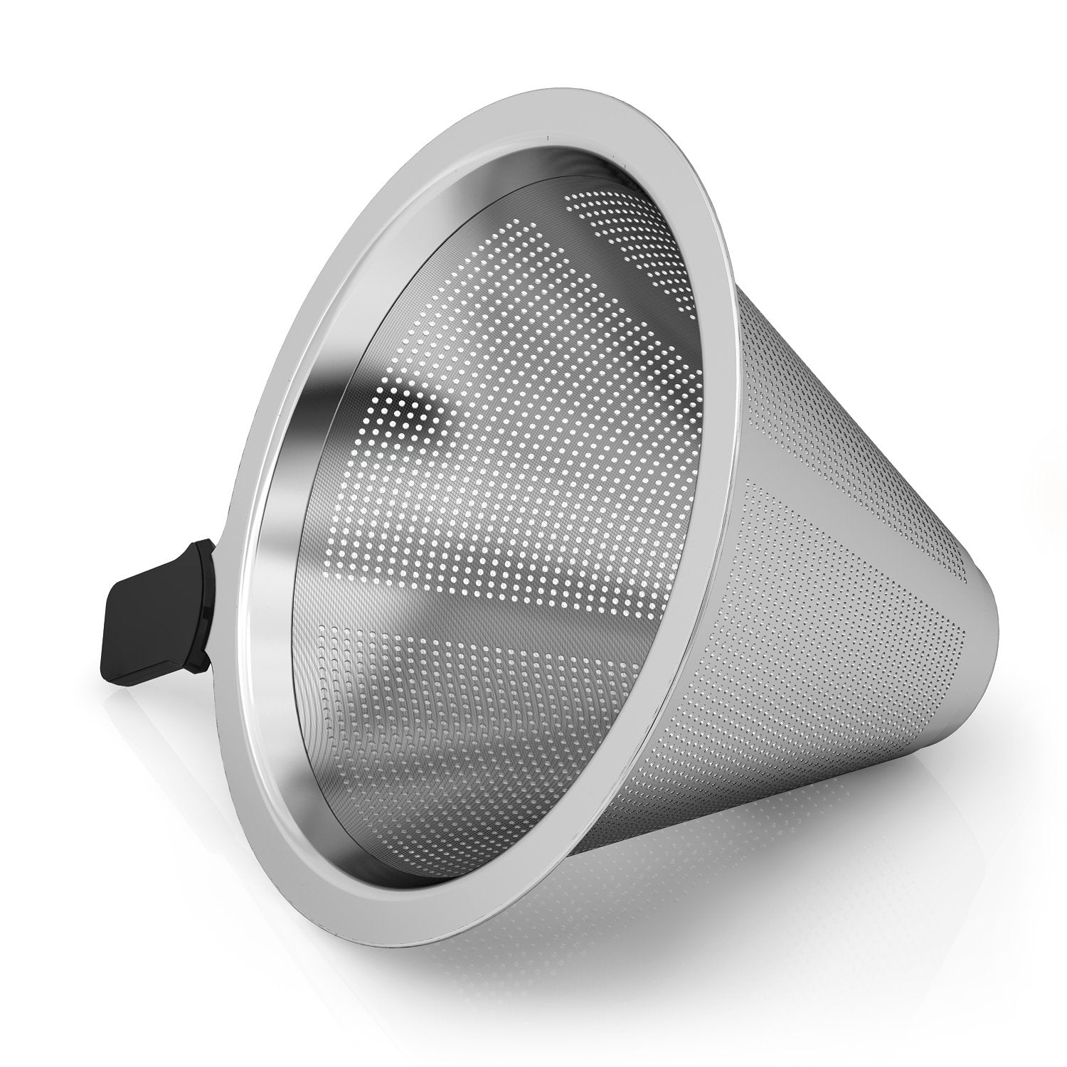 Coffee Gator laser-cut mesh filter for a crisp cup
