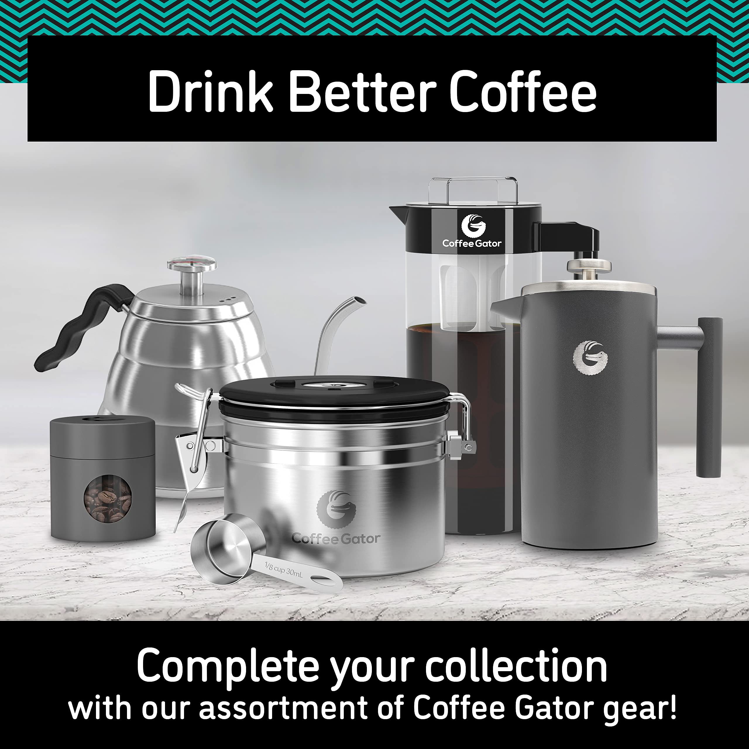 Coffee Gator portable coffee kit for home, office, or camping