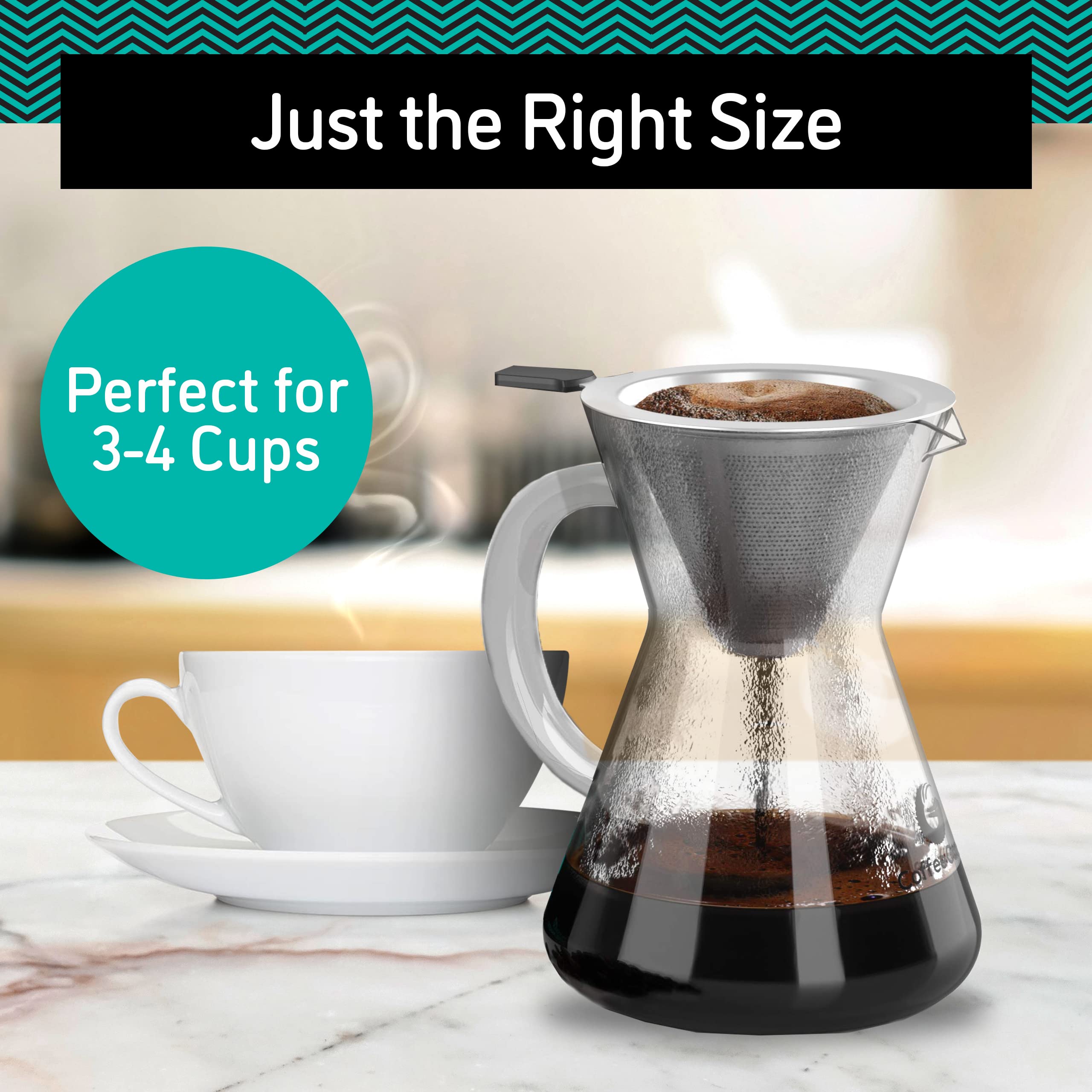 Coffee Gator pour-over carafe set ready for everyday mornings