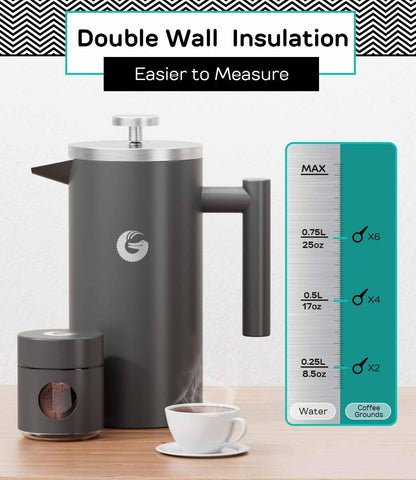 Coffee Gator spring-loaded filter preserves oils for richer flavor.