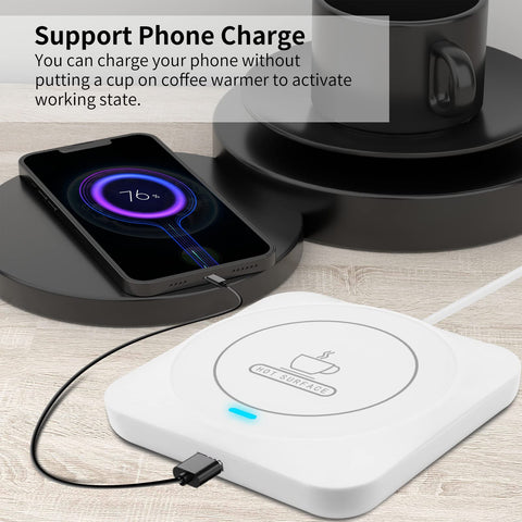COFFEE MUG WARMER on a desk setup for convenient everyday use