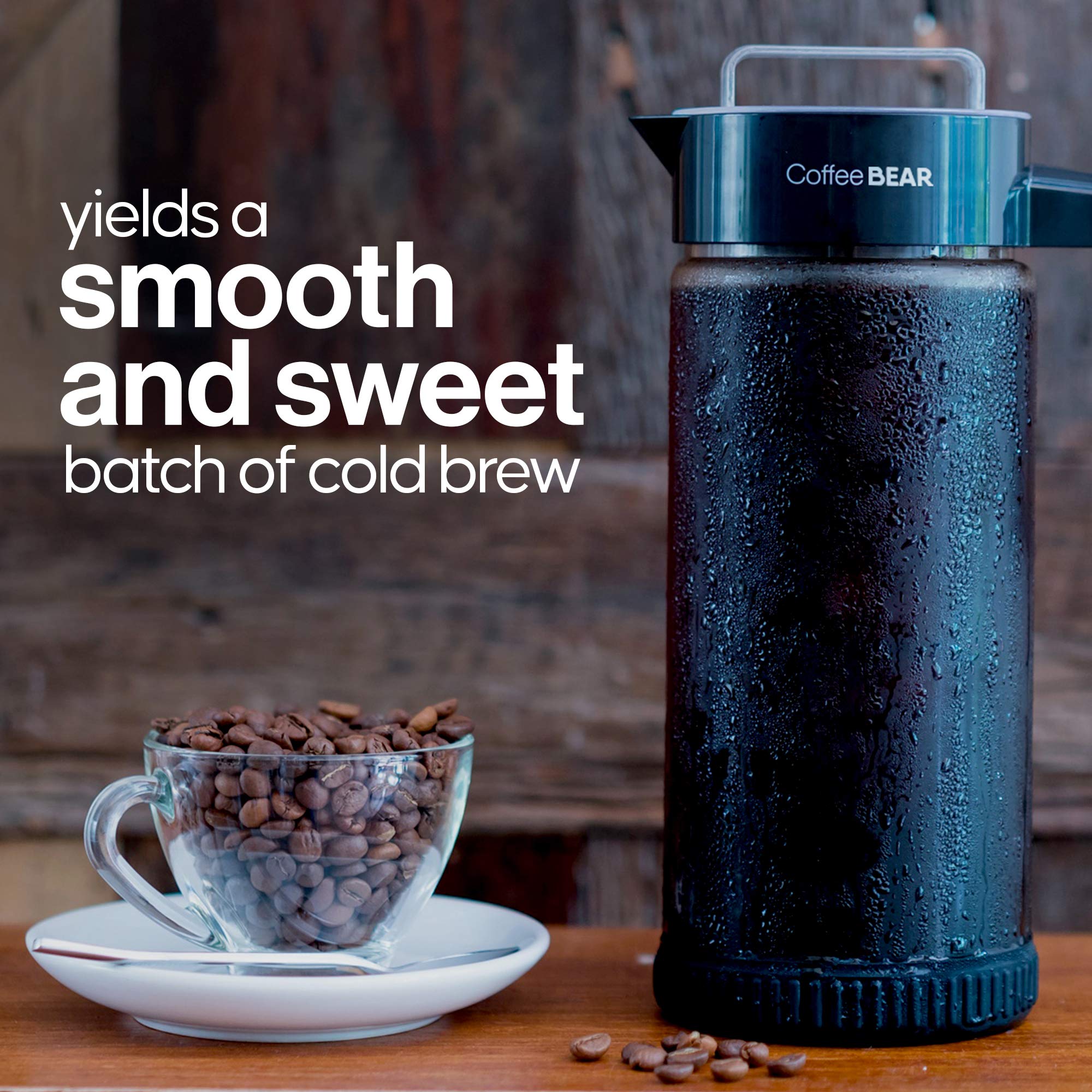 COFFEE BEAR dishwasher-safe components simplify cleanup.