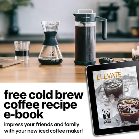 COFFEE BEAR fridge-friendly slim design fits door shelf.