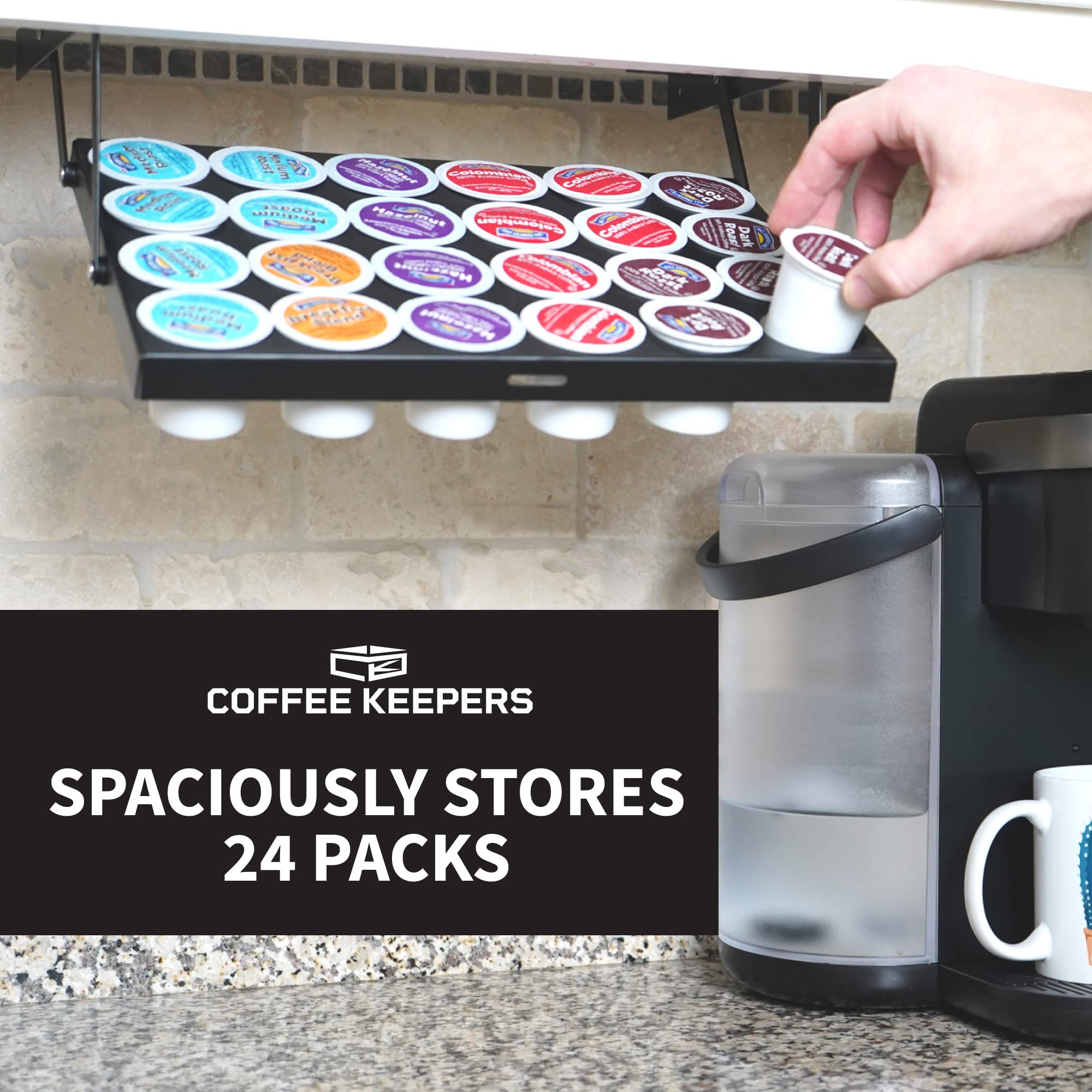 COFFEEKEEPERS RV and office-friendly K-Cup organizer for compact spaces